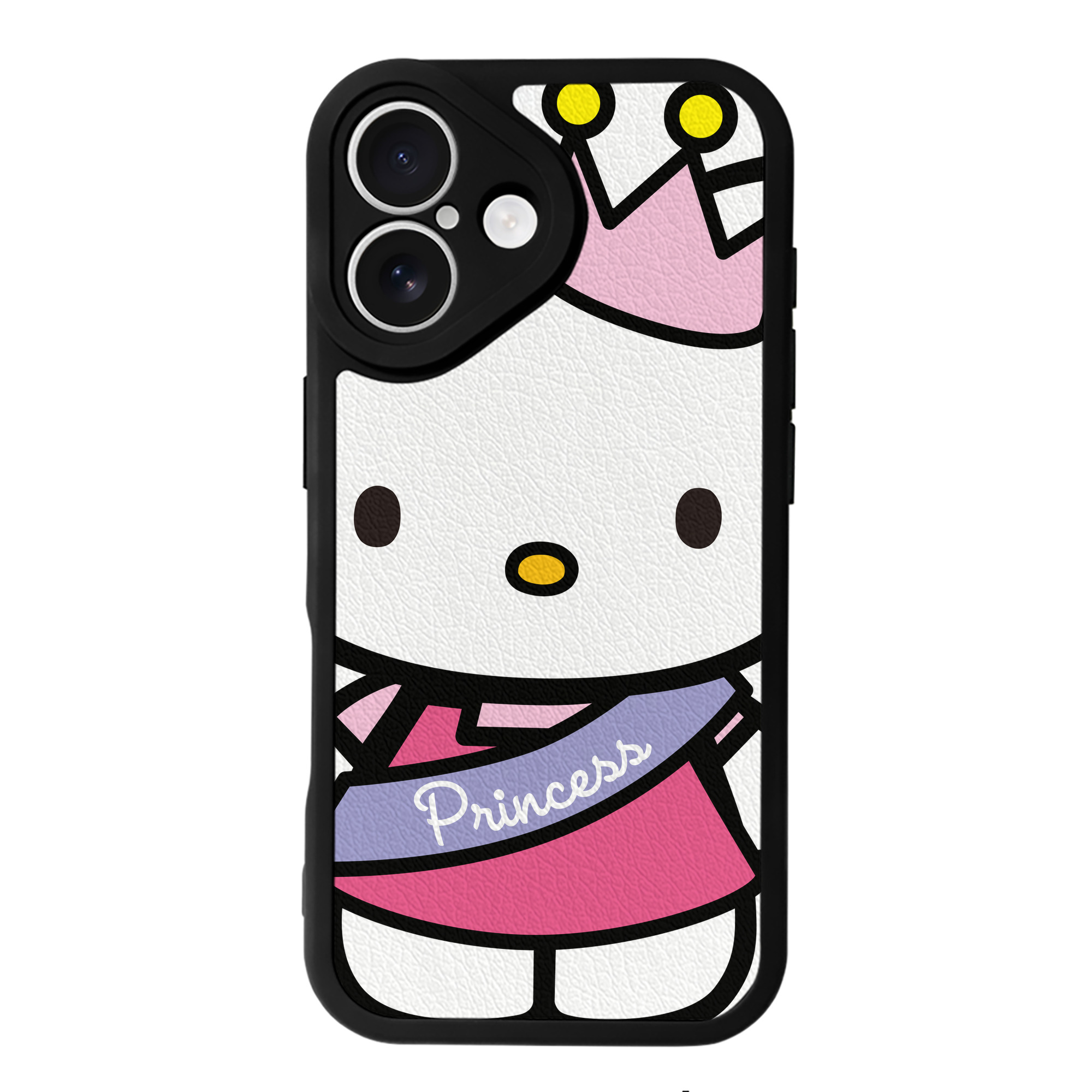（画像用） Hello Kitty ハローキティ 【iPhone 16シリーズ対応】シリコンスマホケース（レザー調） 材質：シリコン